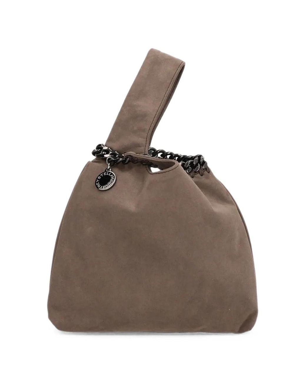 Stella McCartney Brown Falabella Chain-Trim Tote Bag