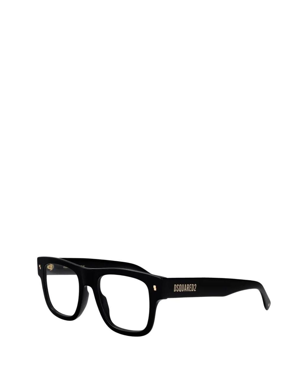DSquared² Black Rectangle Glasses for men