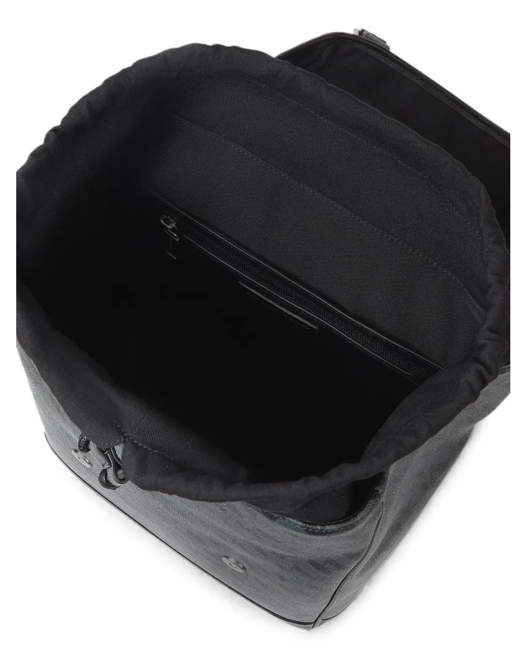 Karl Lagerfeld Black Ikon Monogram Backpack for men