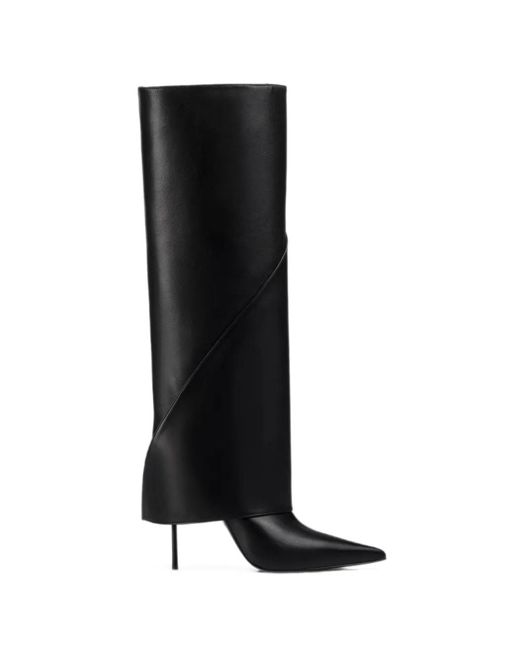 Le Silla Black Futura Gaiter-Detail Boots