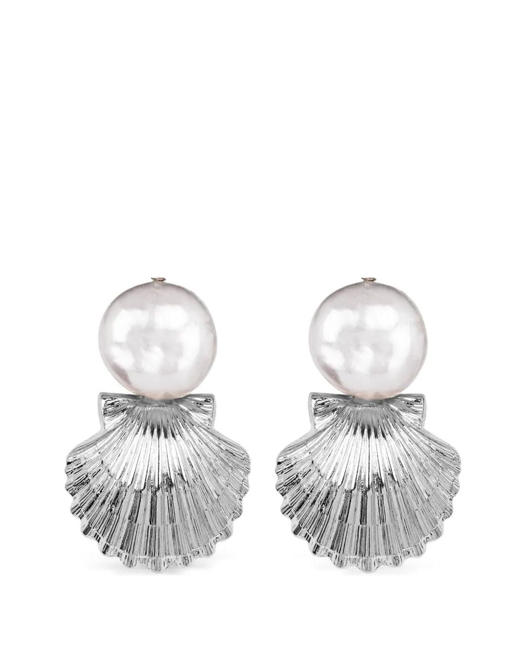 Jennifer Behr White Laguna Shell Earrings