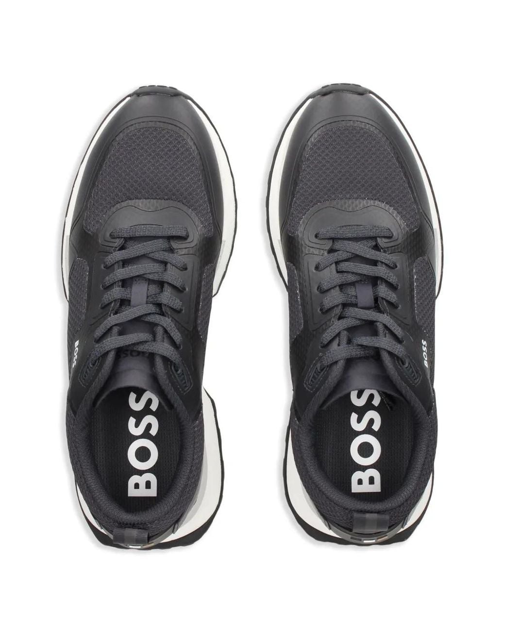 Boss Black Mesh-Detail Trainers for men