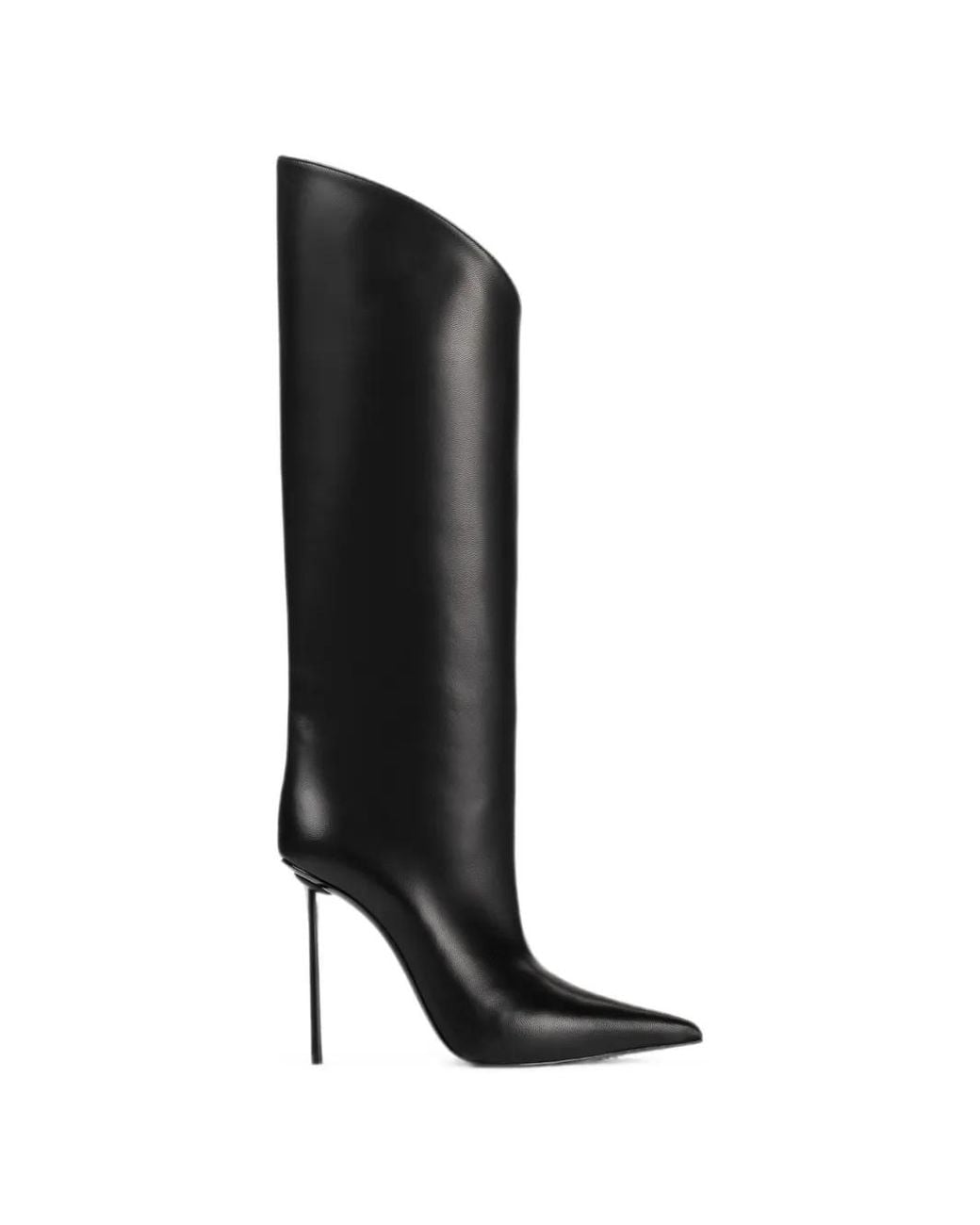 Le Silla Black Futura Pointed-Toe Boots