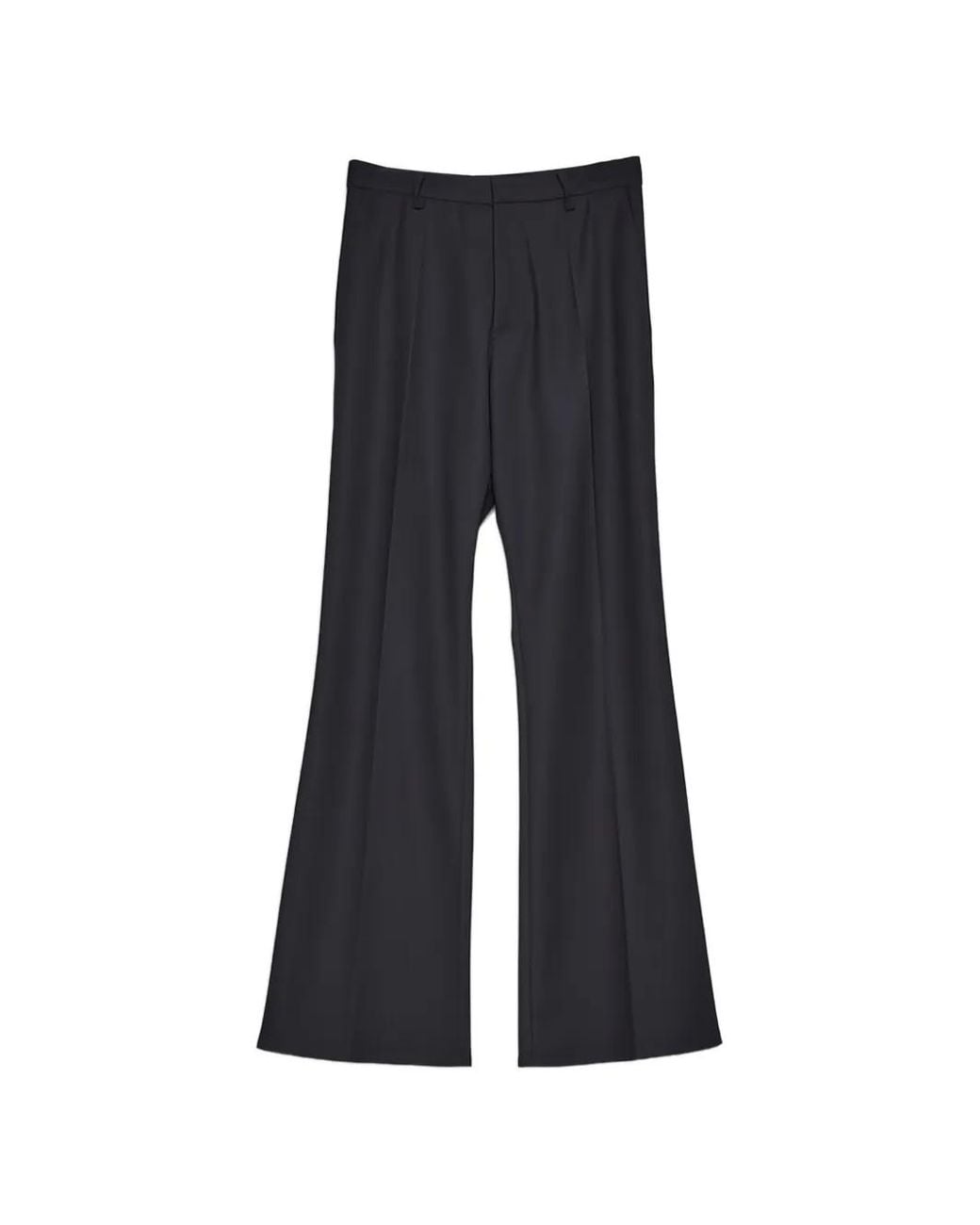 MASU Blue Pressed-Crease Flared Trousers for men