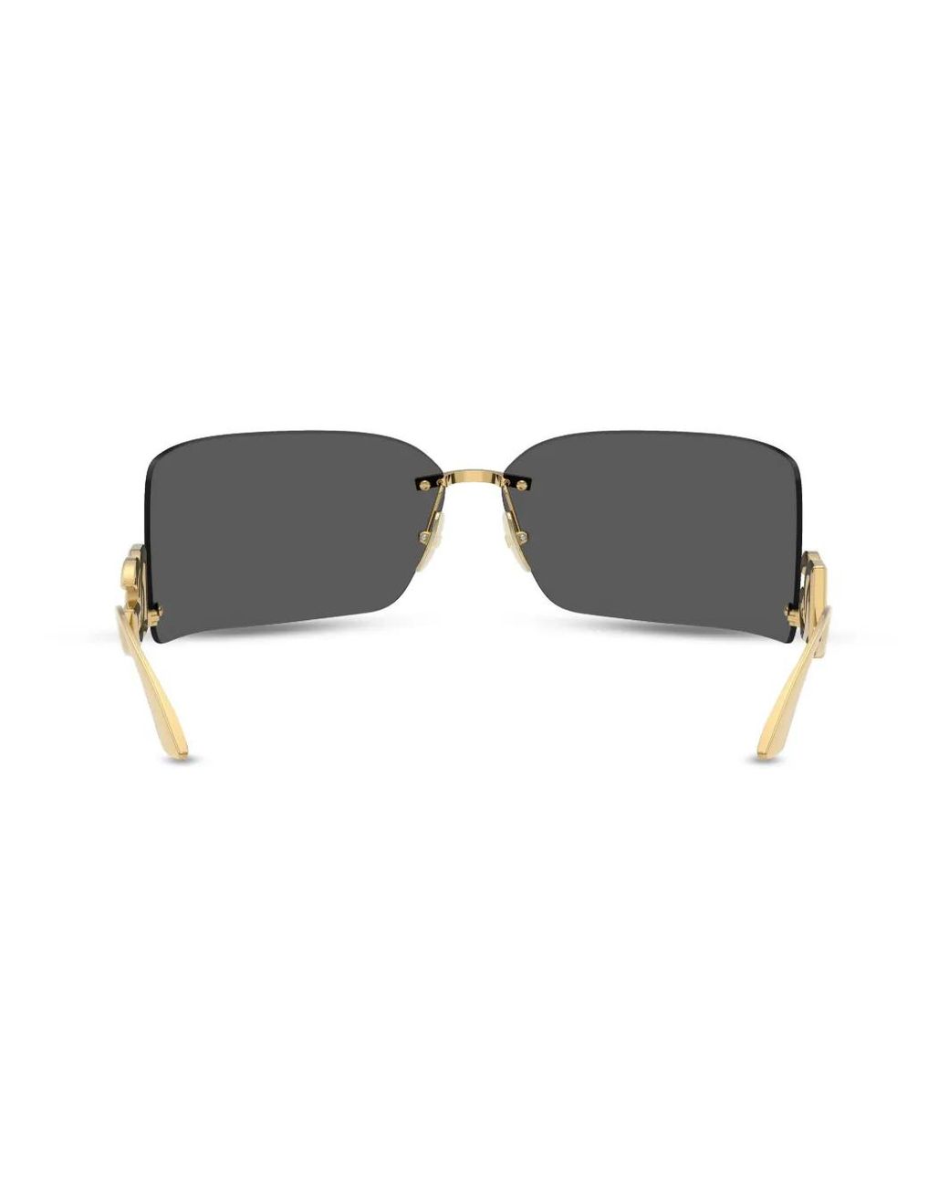 Dolce & Gabbana Gray Logo-Plaque Sunglasses