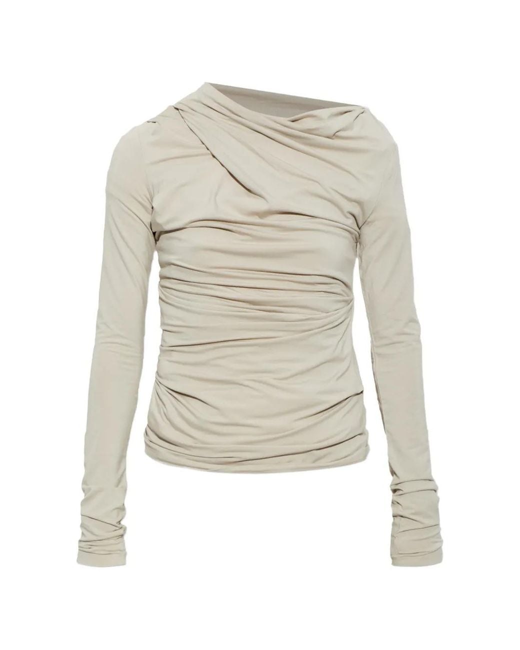 Entire studios Gray Draped Long-Sleeve Top