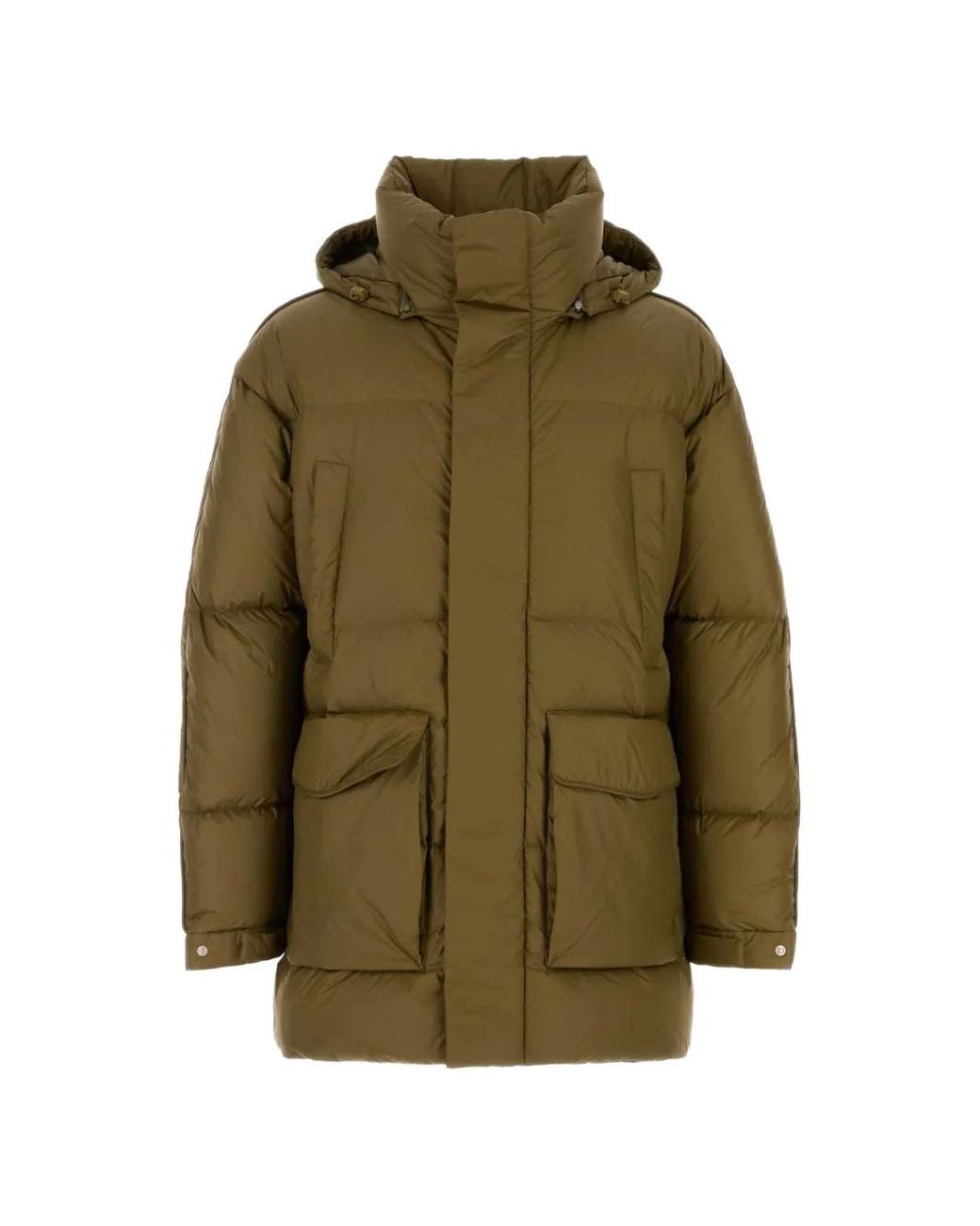 Herno Green Hooded Padded Jacket for men