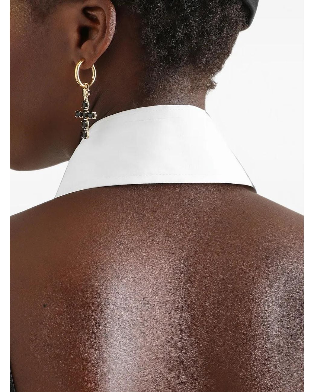 Dolce & Gabbana White Cotton Poplin Top