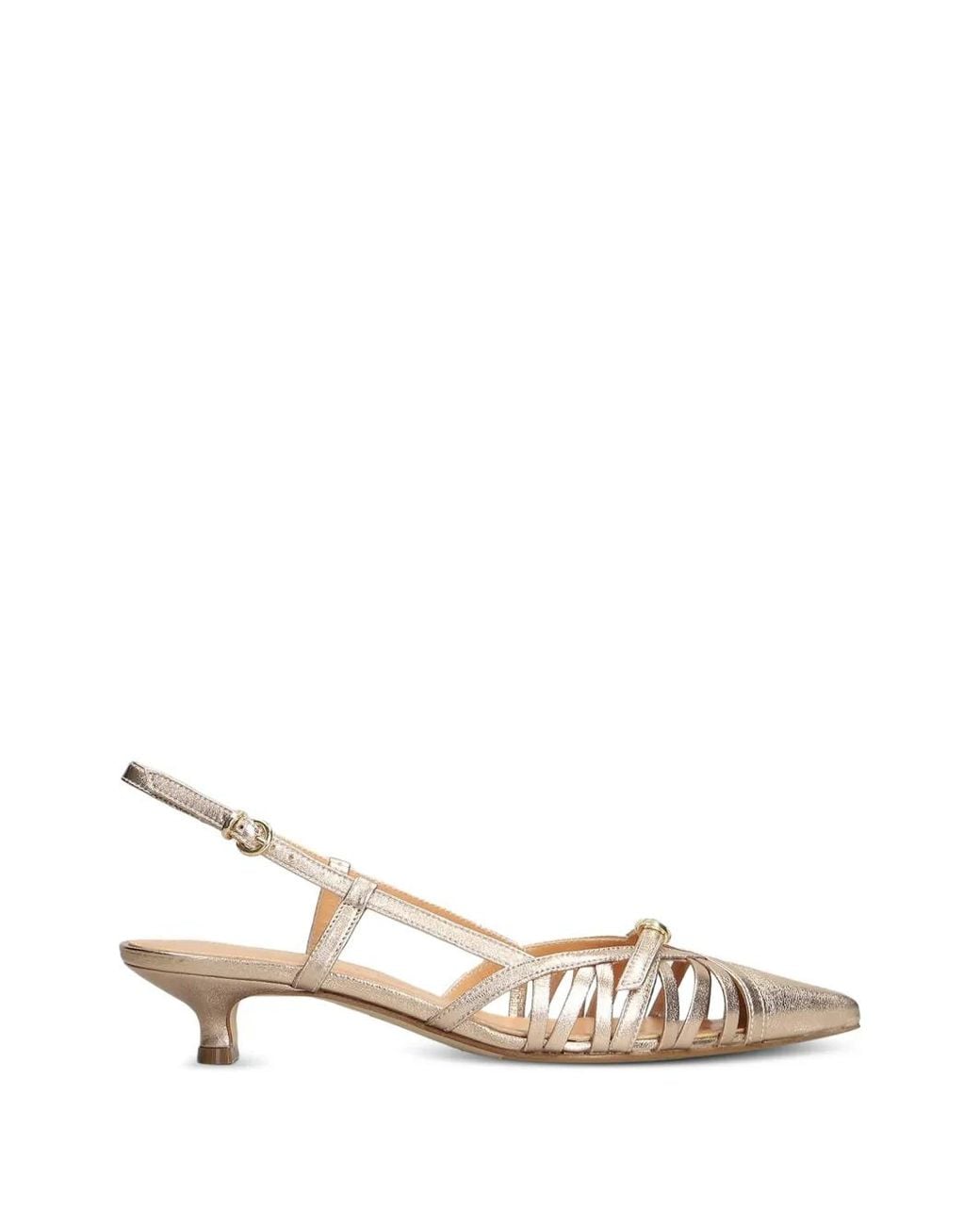 The Seller White Strappy Pointed-Toe Pumps