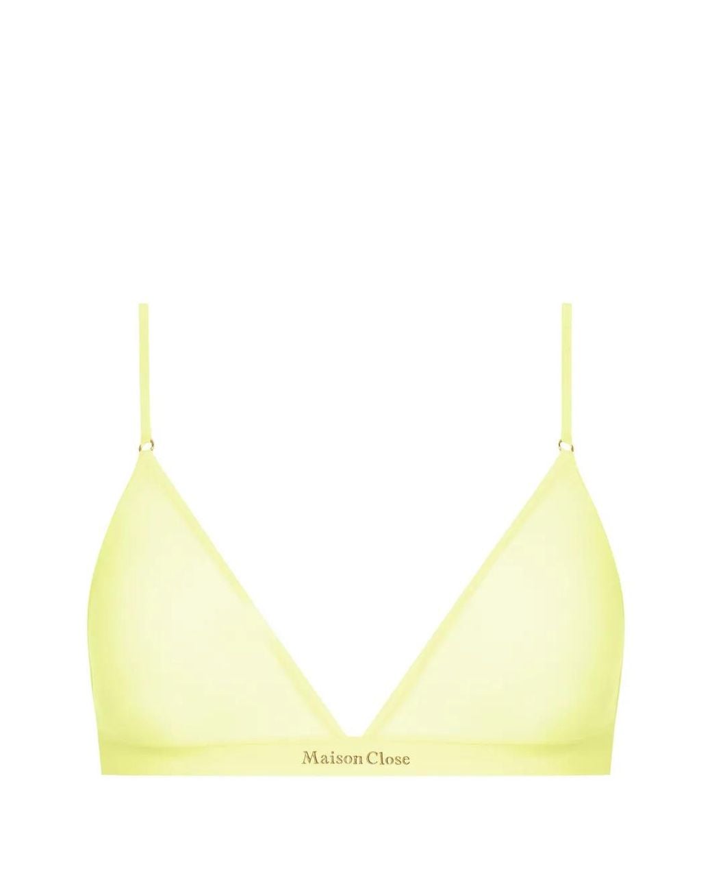 Maison Close Yellow Double Sens Sheer Triangle Bra