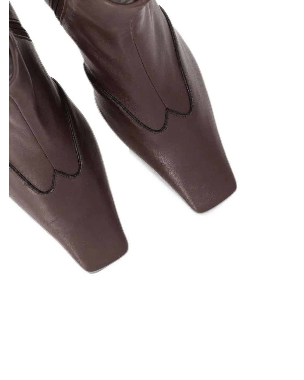 Khaite Brown Bottines Nevada Stretch