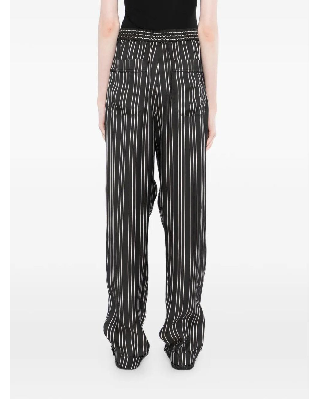 Tom Ford Gray Pantalon À Rayures