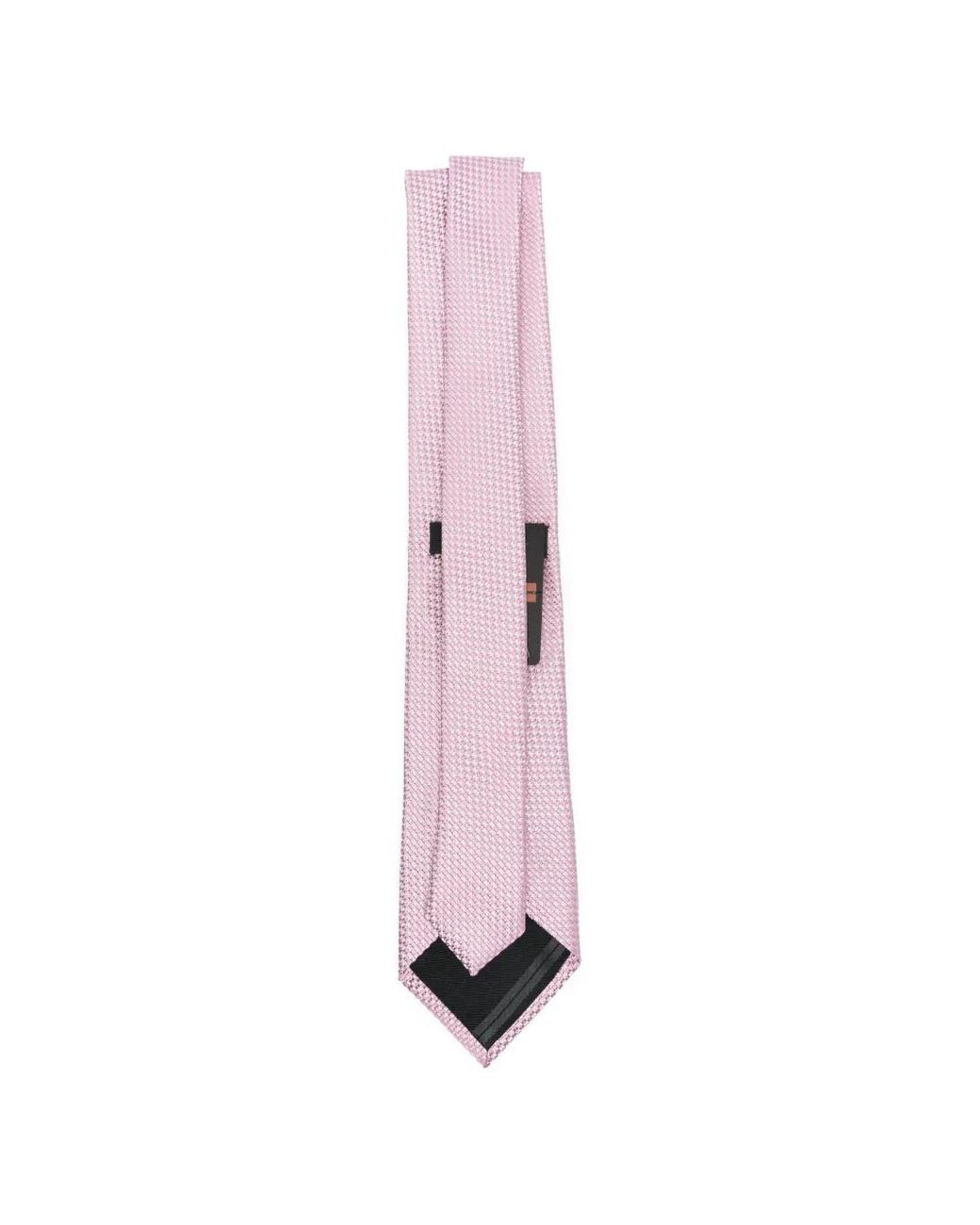 Zegna Pink Micro-Patterned Tie for men