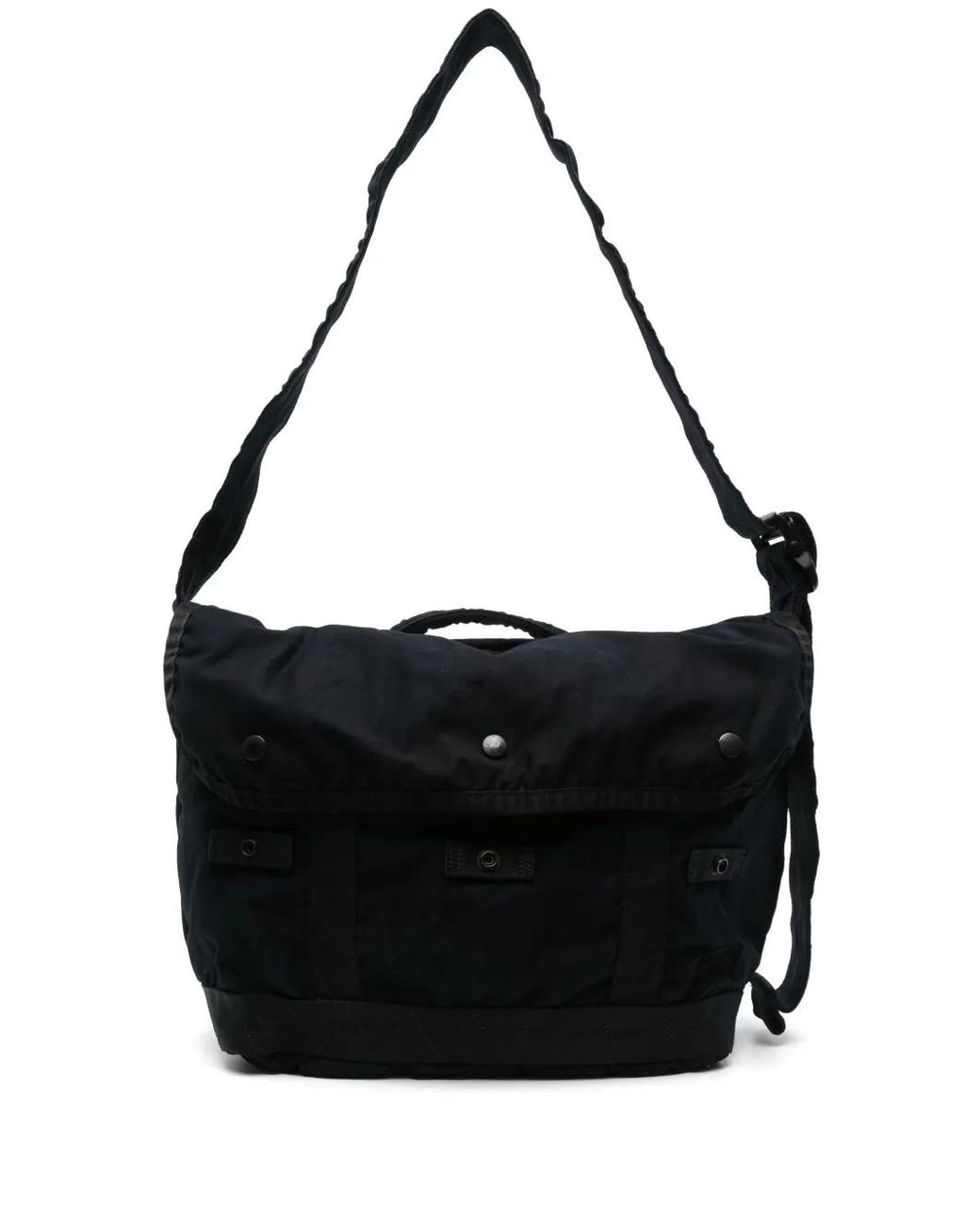 Porter-Yoshida and Co Black Decorative-Studs Shoulder Bag for men