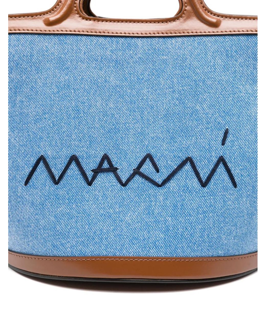 Marni Blue Denim Bucket Bag