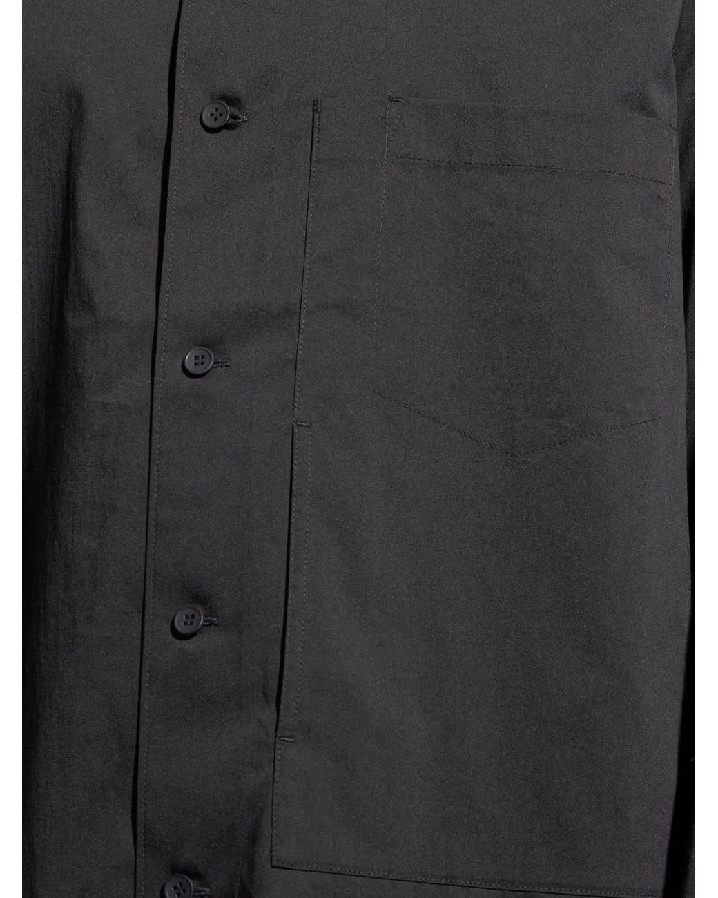Y-3 Black Button-Fastening Shirt for men