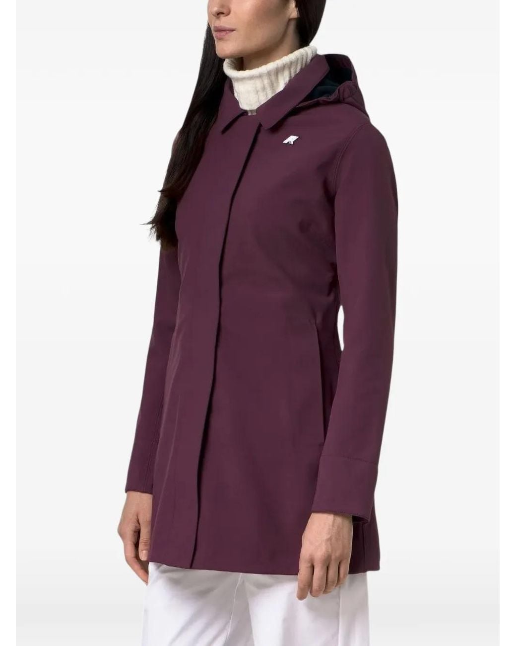 K-Way Purple Mathy Bonded Trench Coat