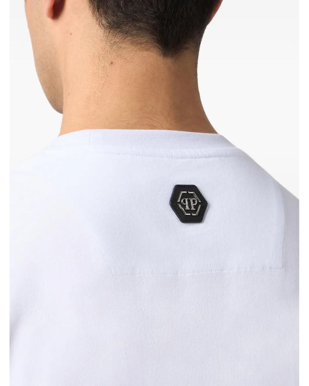 Philipp Plein White Logo-Detail Dollar-Print T-Shirt for men