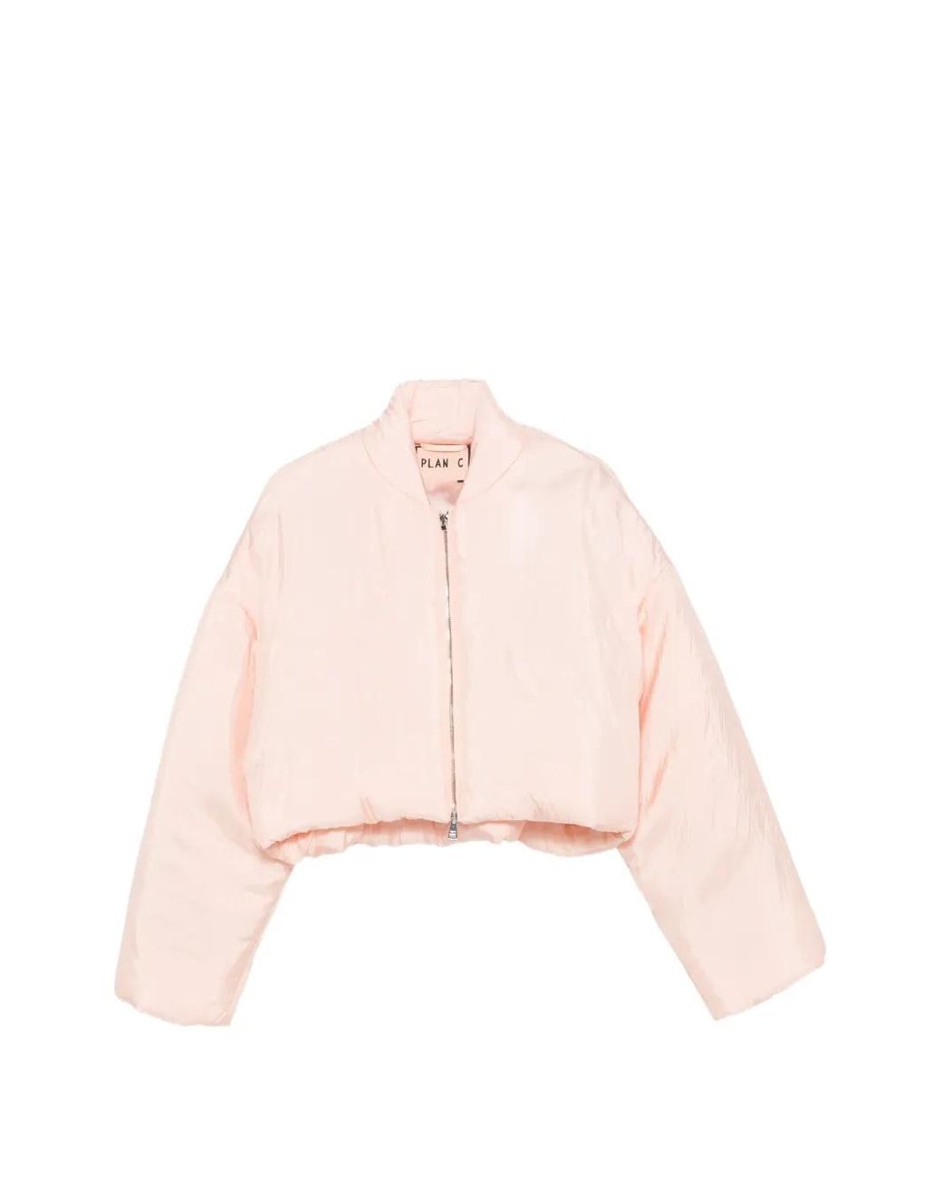Plan C Pink Cropped Padded Jacket