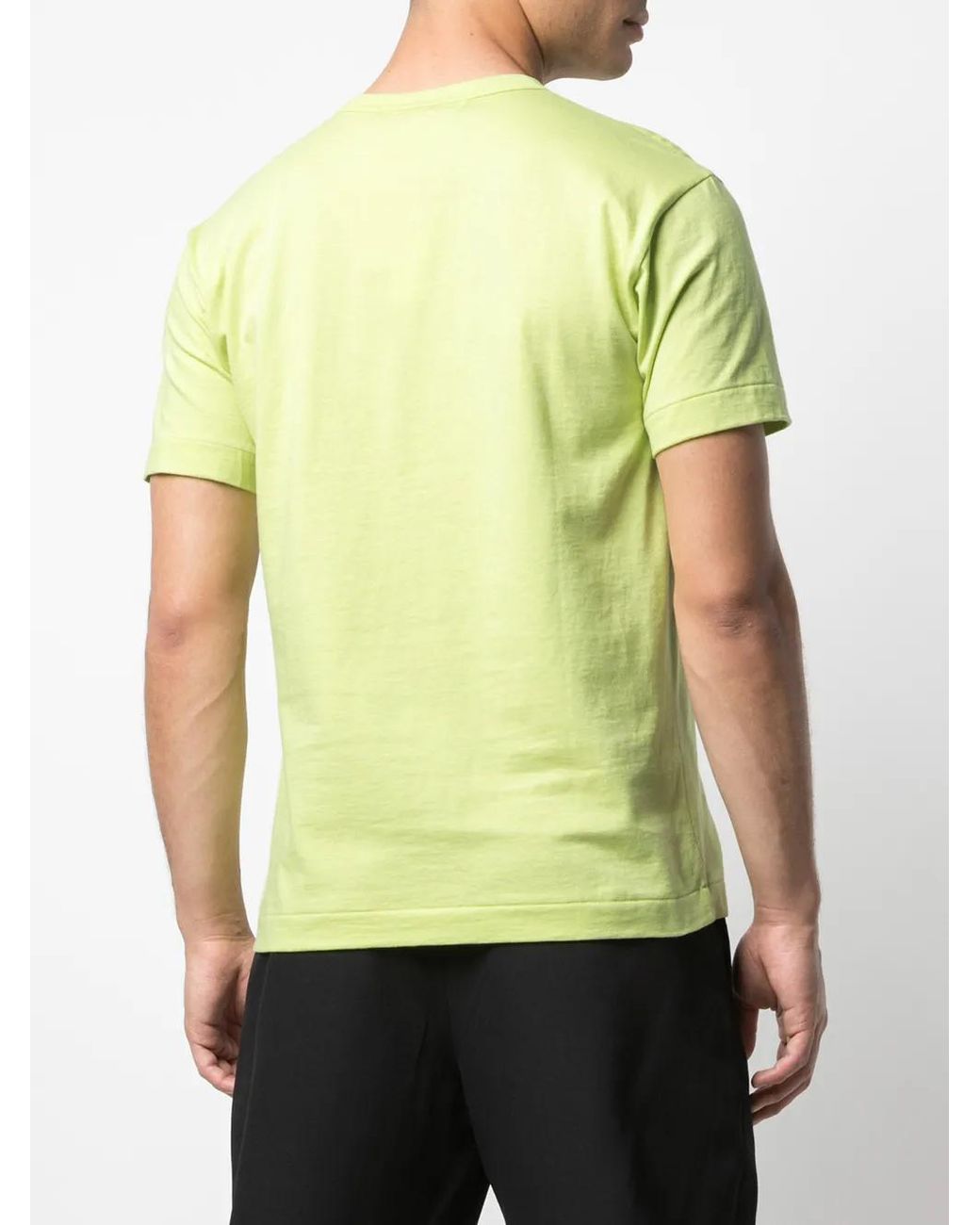 COMME DES GARÇONS PLAY Green Big Polka Dot Heart T-shirt for men
