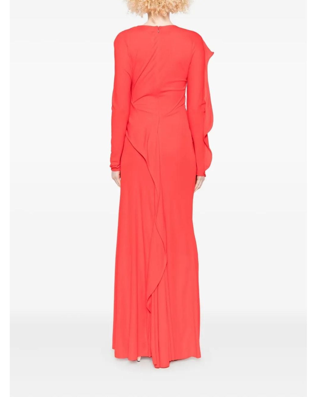 Victoria Beckham Red Long Dress