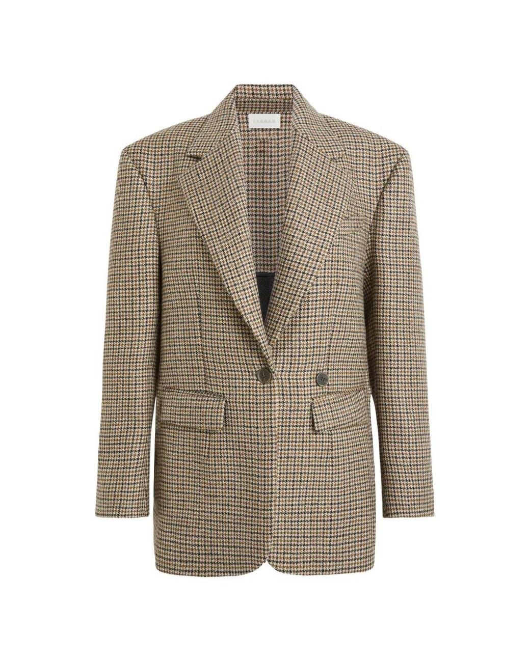 P.A.R.O.S.H. Natural Houndstooth-Pattern Blazer