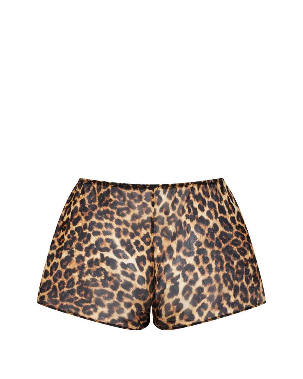 Maison Close White Safari Leopard-Print Shorts