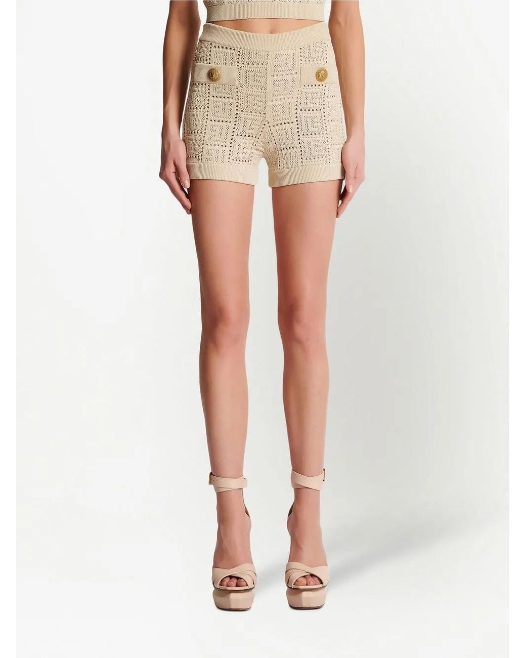 Balmain Natural Short Shorts