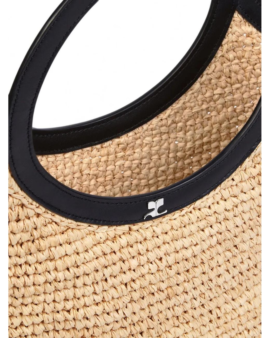 Courreges Metallic Holy Raphia Tote Bag