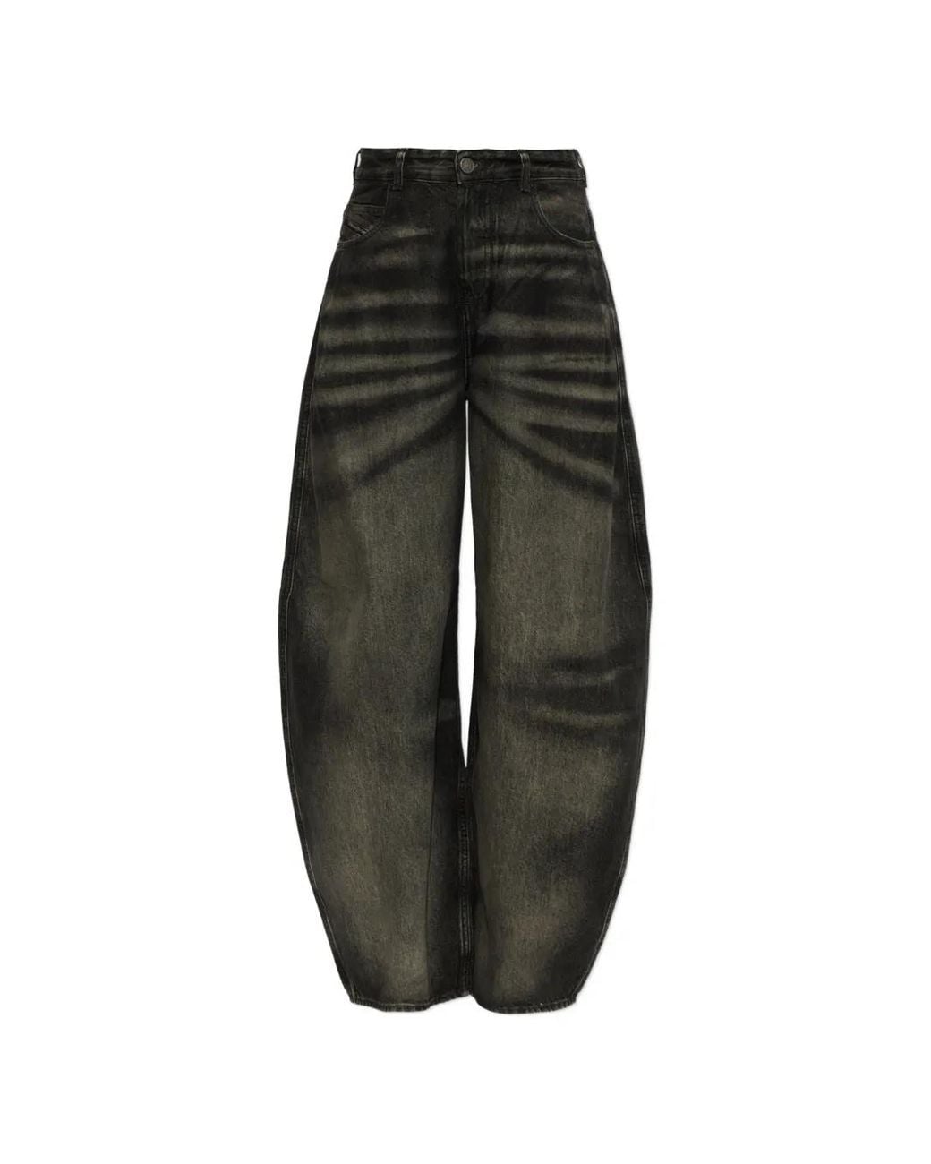 DIESEL Black Relaxed Jeans High-Waist 1987 D-Khelz