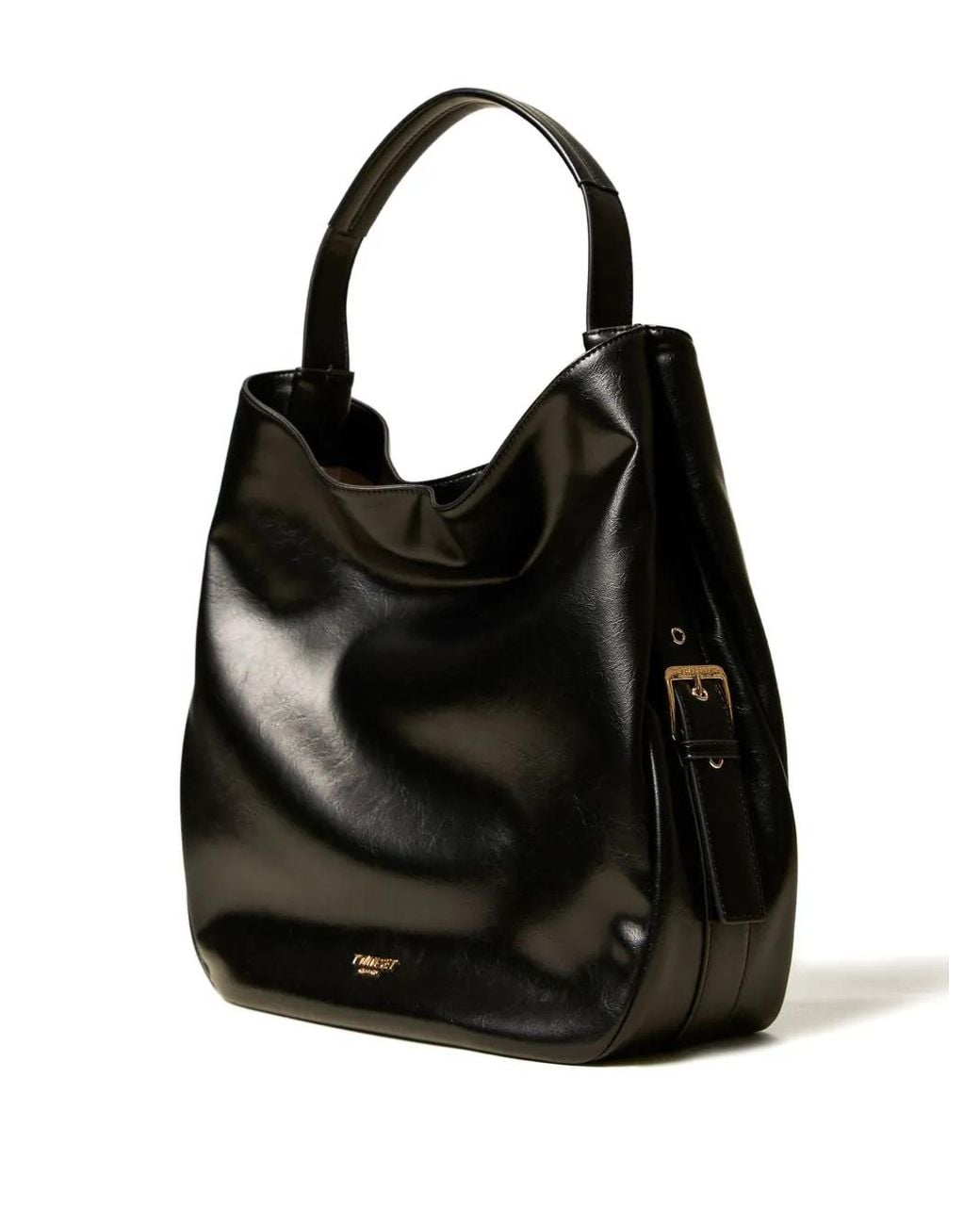 Twinset Shopper Met Gespdetail En Handvat in het Black