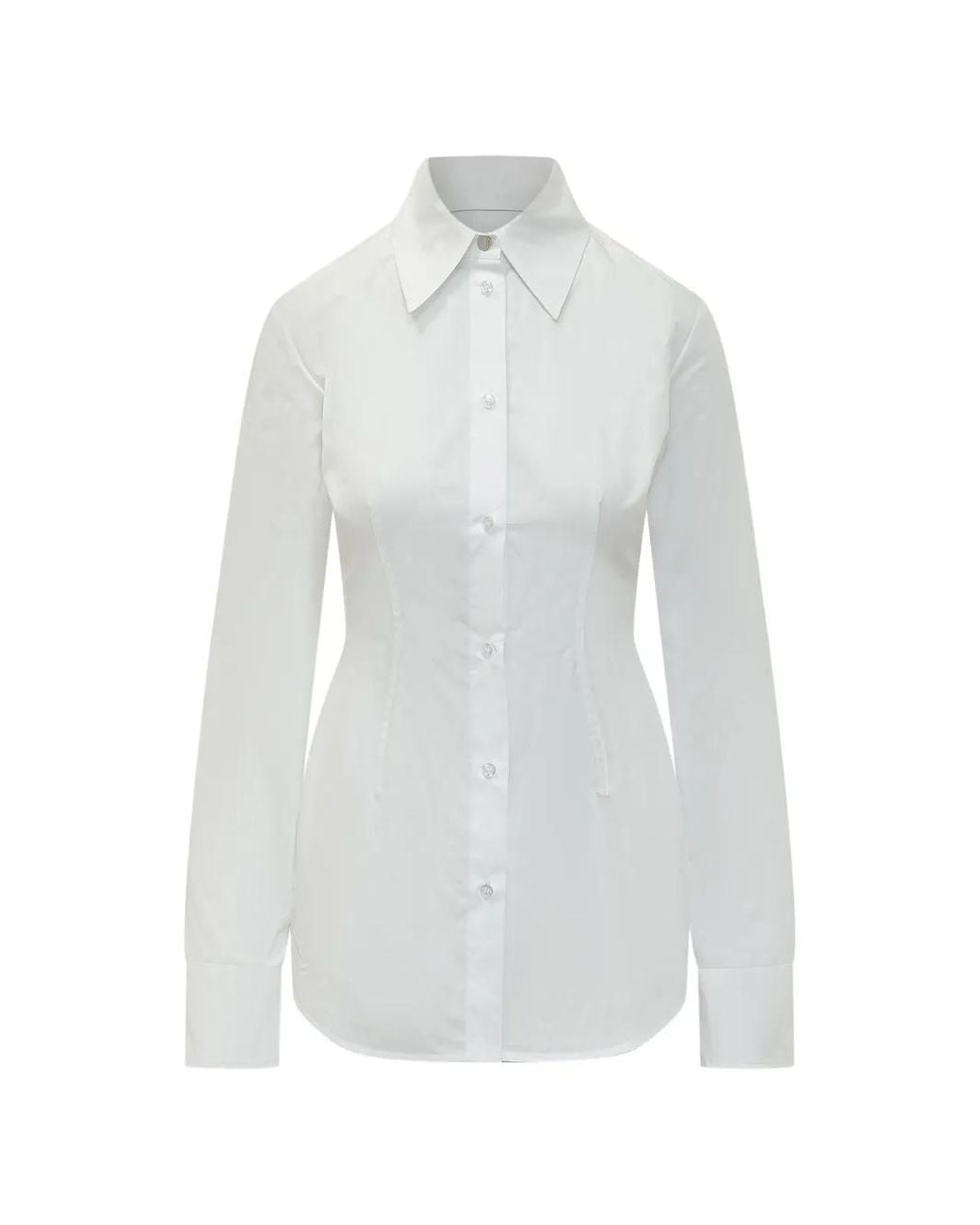 Sportmax White Button Cotton Shirt