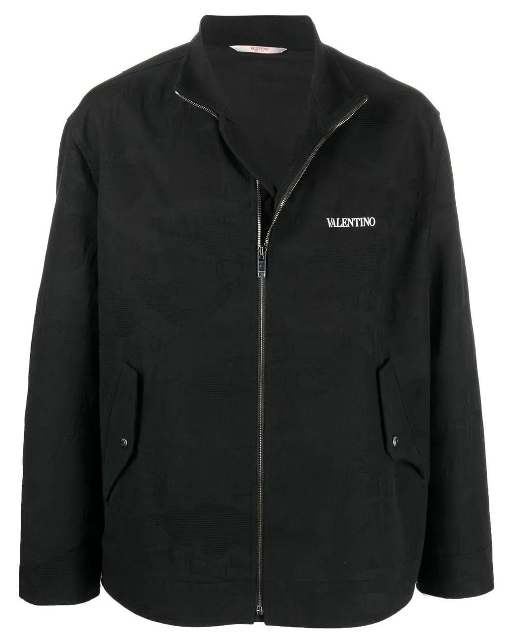 Valentino Garavani Black Jacket With Logo for men
