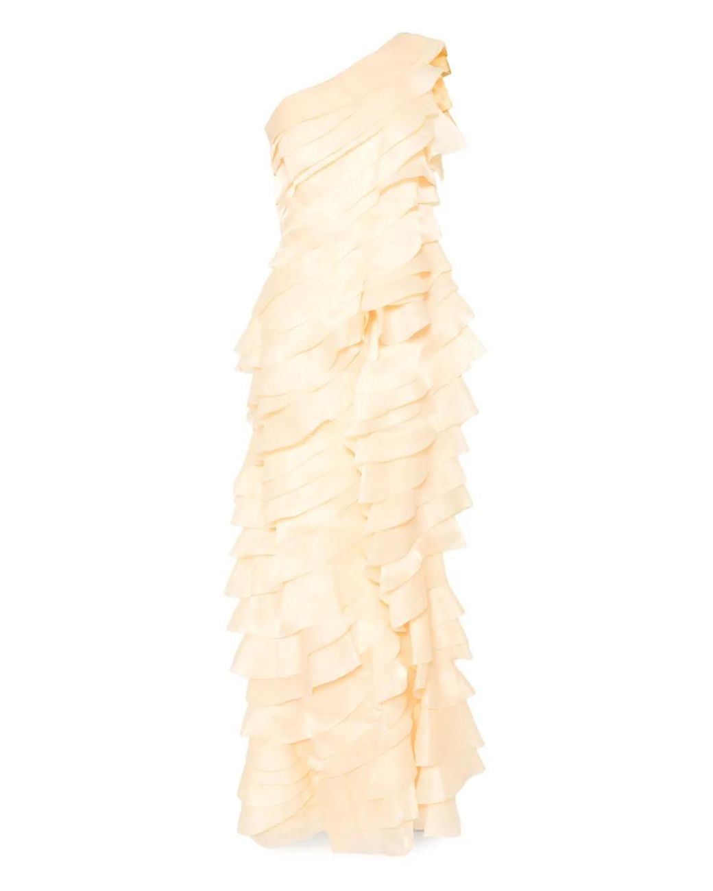 Saiid Kobeisy Natural Layered Organza Dress