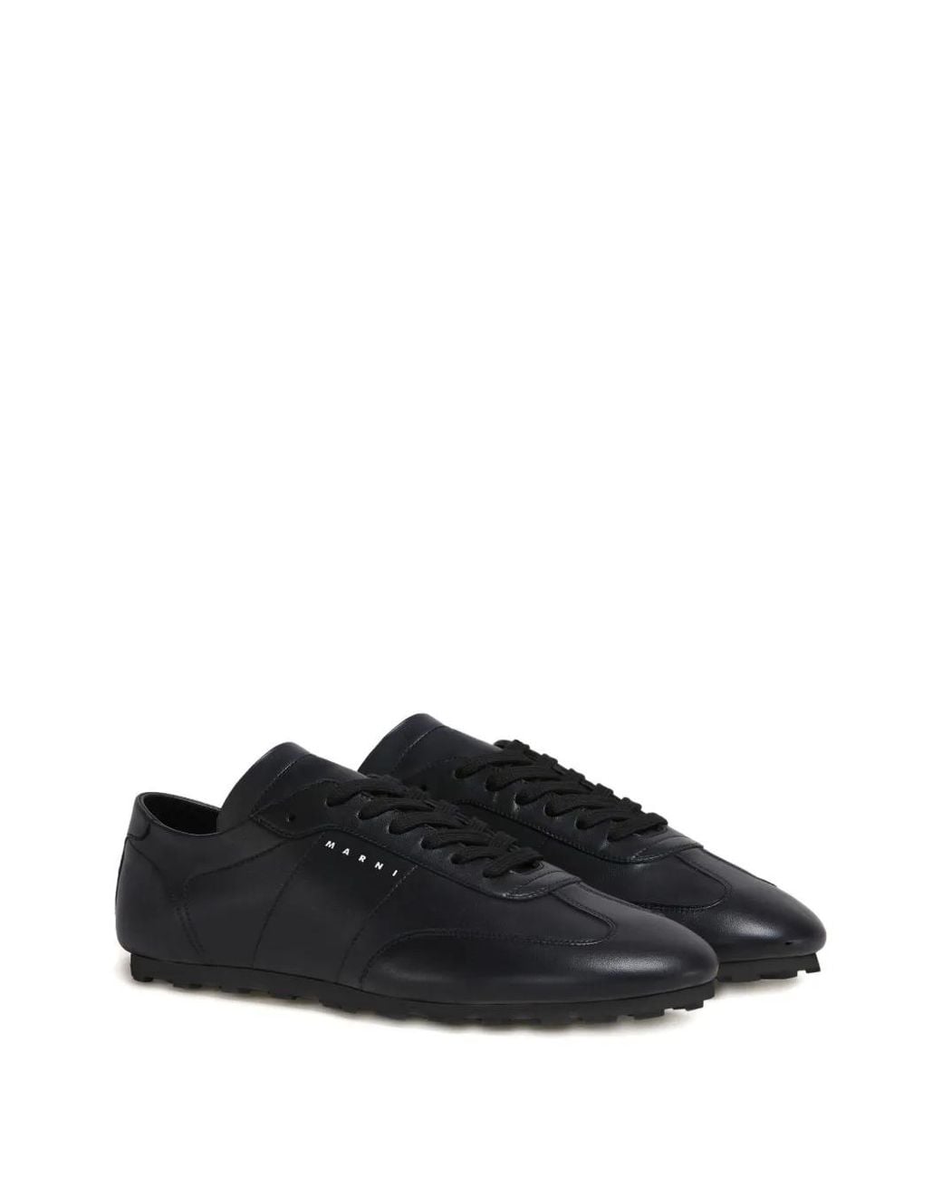 Marni Black Nappa Leather Softy Soccer Sneakers