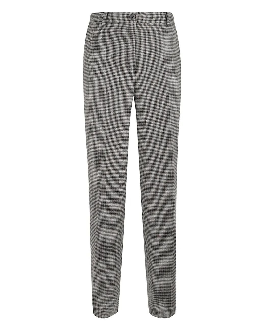 P.A.R.O.S.H. Gray Checked Trousers