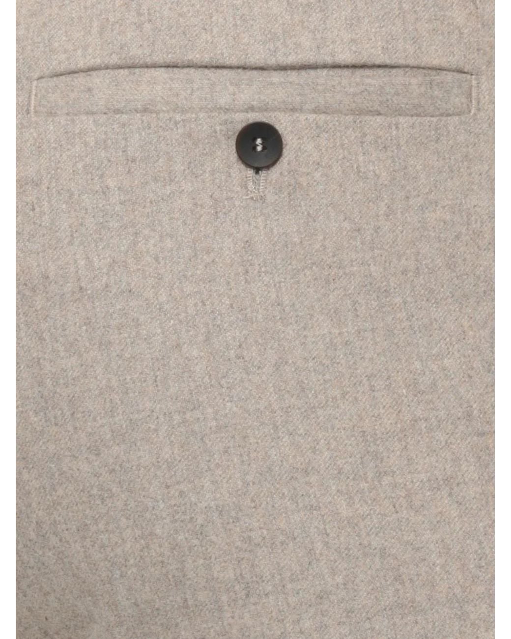 Devore Gray Turn-Up Cuff Trousers for men