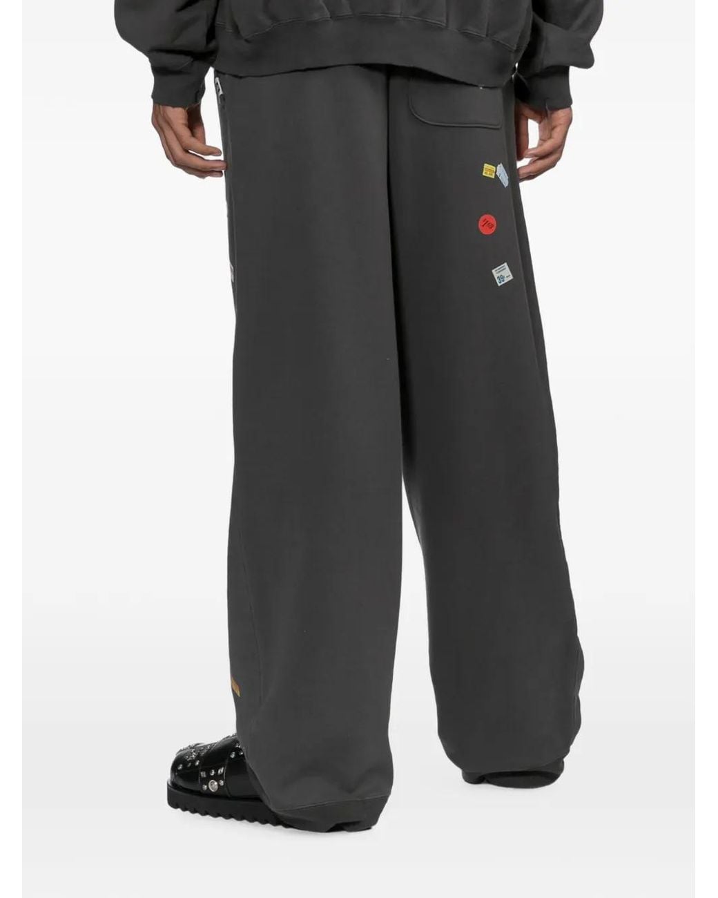 Maison Mihara Yasuhiro Gray Price Tag Sticker Printed Sweat Pants for men