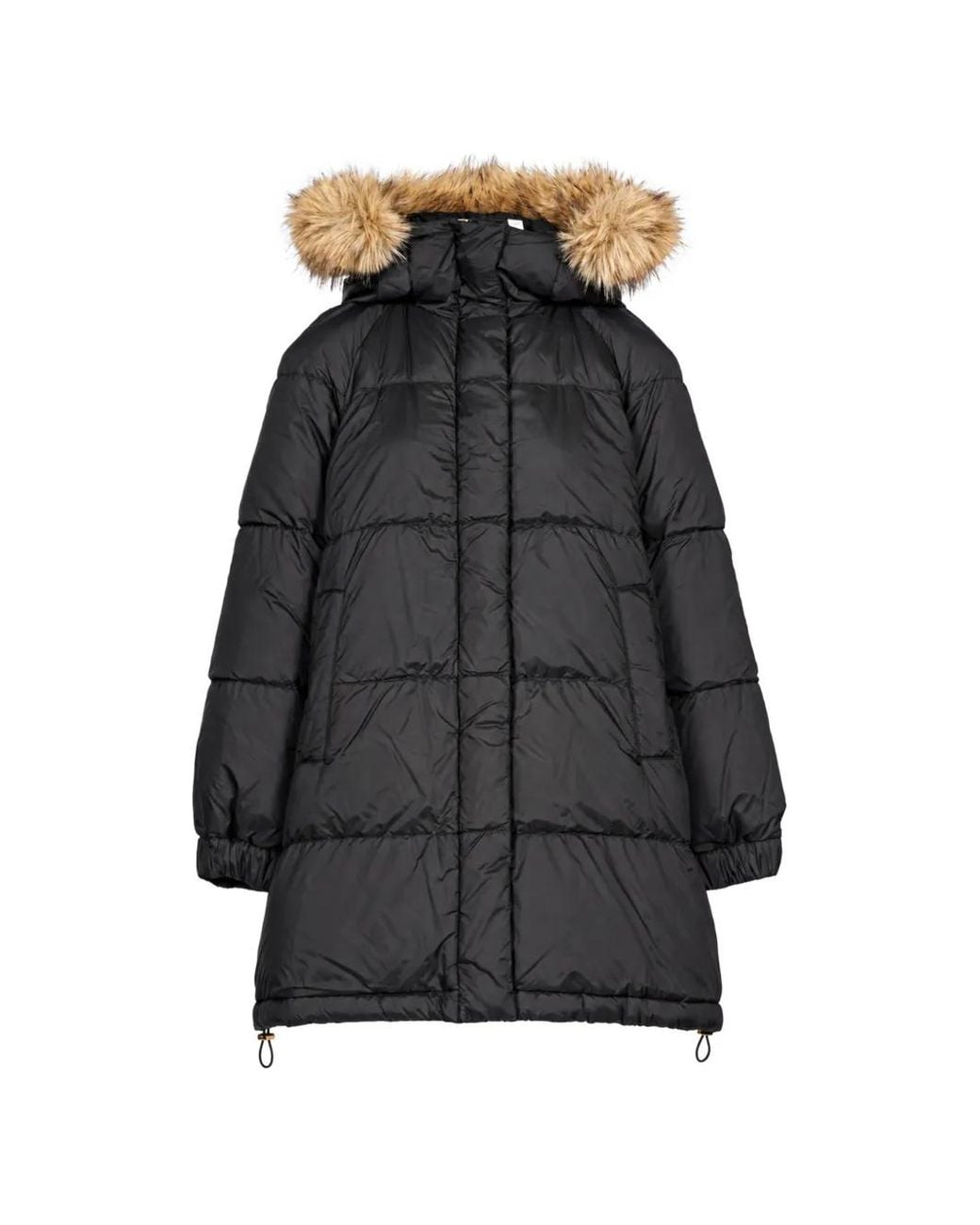 Weekend by Maxmara Black Padded Hooded Coat