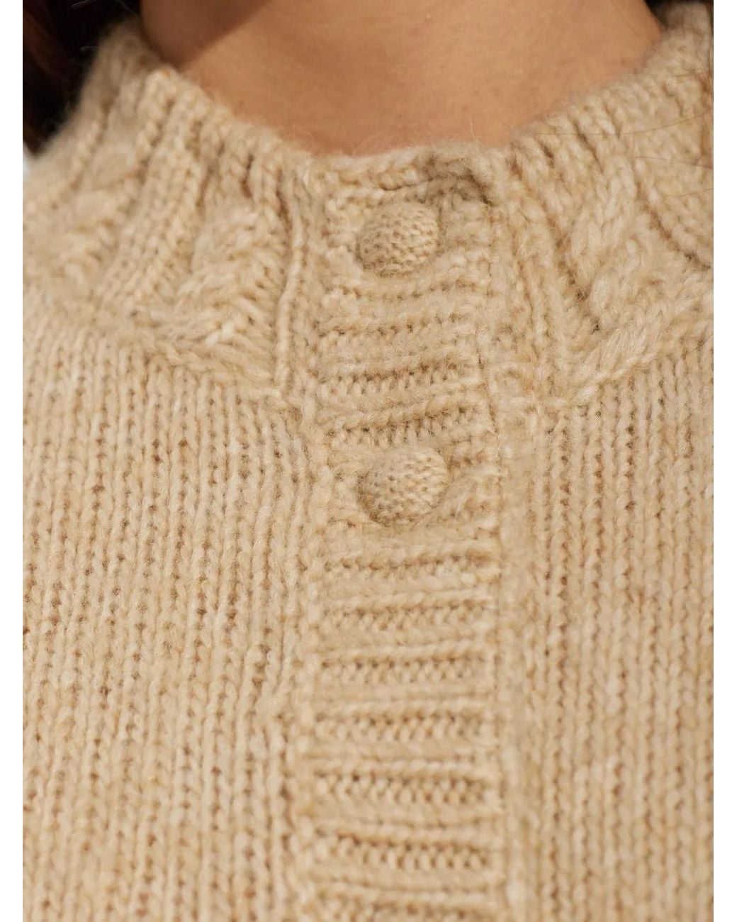 Moncler White Cable-Knit-Detail Cardigan