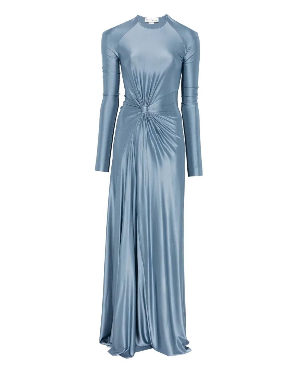 Victoria Beckham Twist Waist Long Dress in Blue | Lyst Victoria Beckham Twist Waist Long Dress in Blue | Lyst