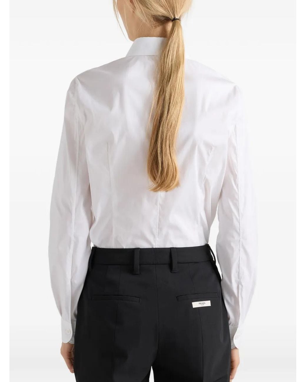 Prada Stretch Overhemd in het White