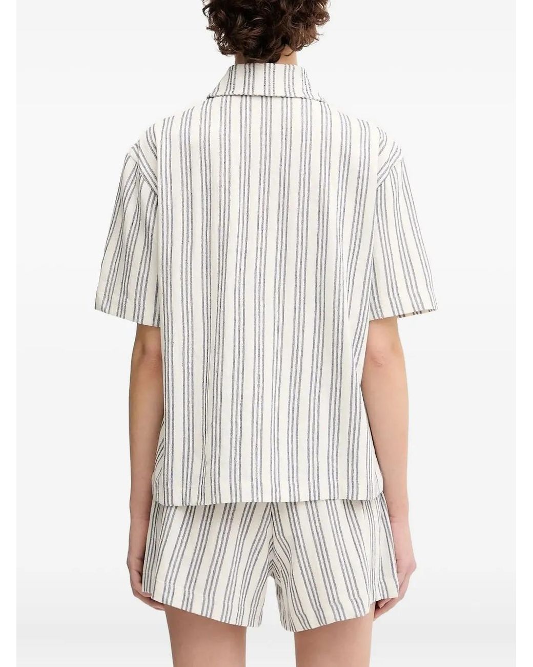 Camisa A Rayas Samsøe & Samsøe de color White