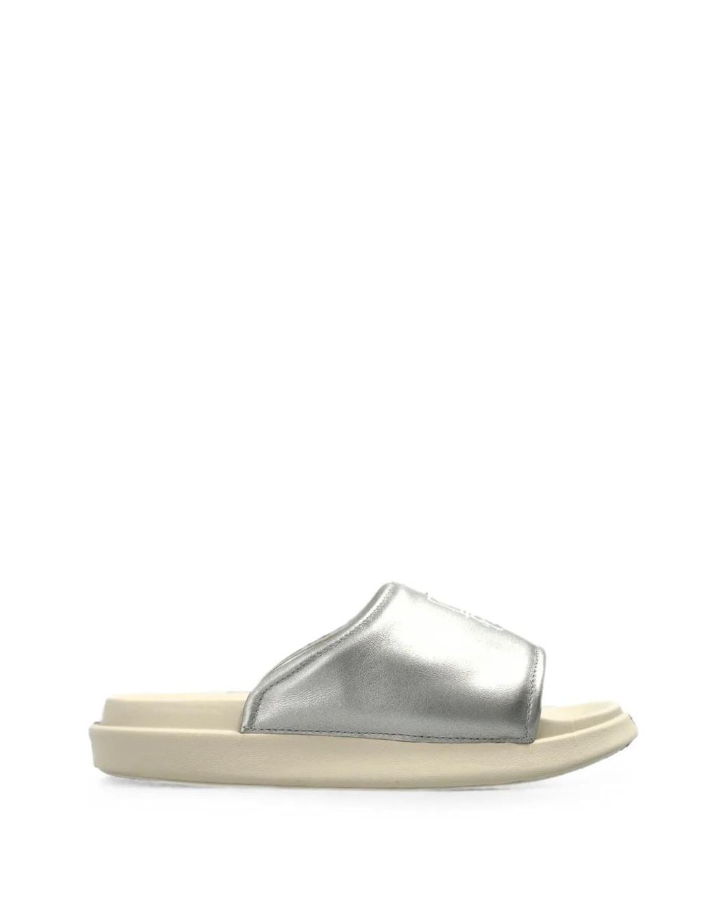 Y-3 White Slide Sandals