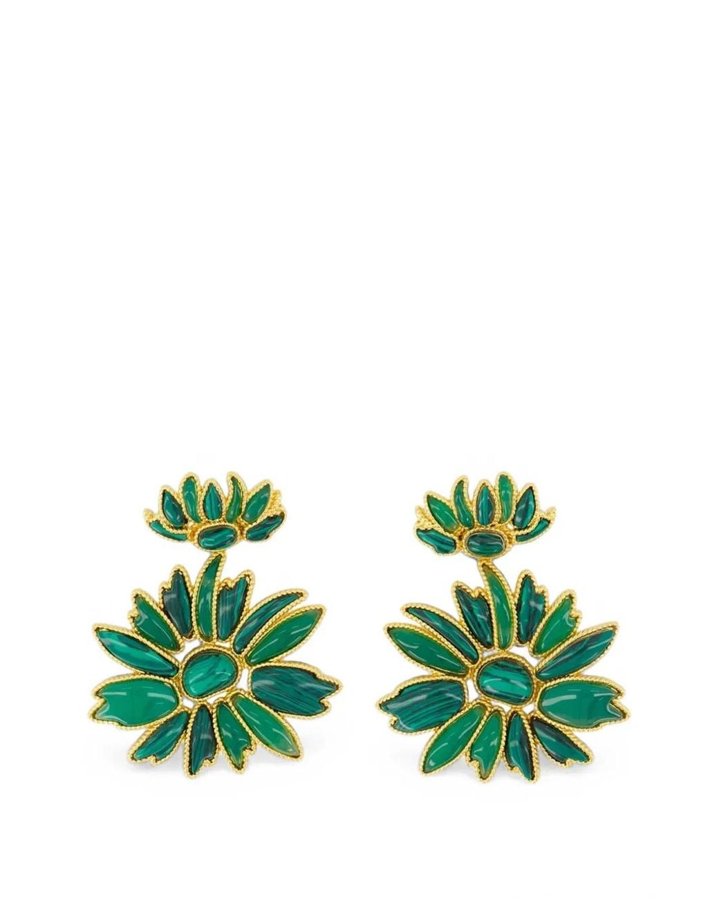 Zimmermann Green Botanica Dangle Earrings