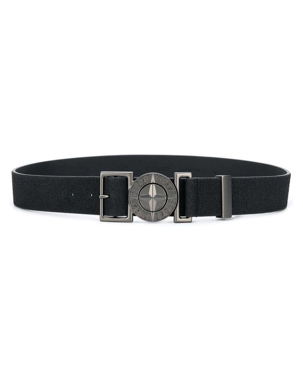 Stone Island Compass Buckle Belt in Black for Men | Lyst