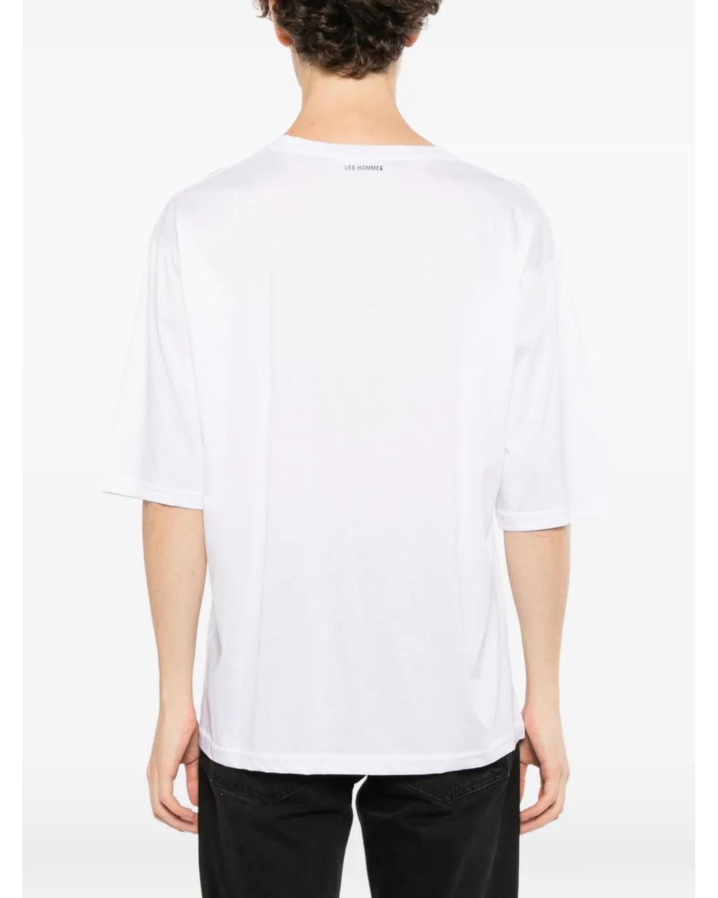 Les Hommes White T-Shirt À Imprimé Graphique for men