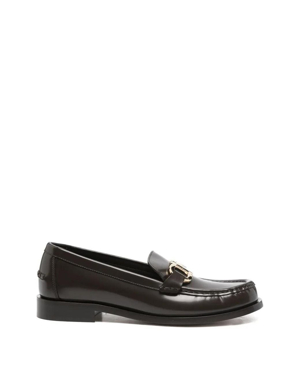 Ferragamo Black Gancini Loafers