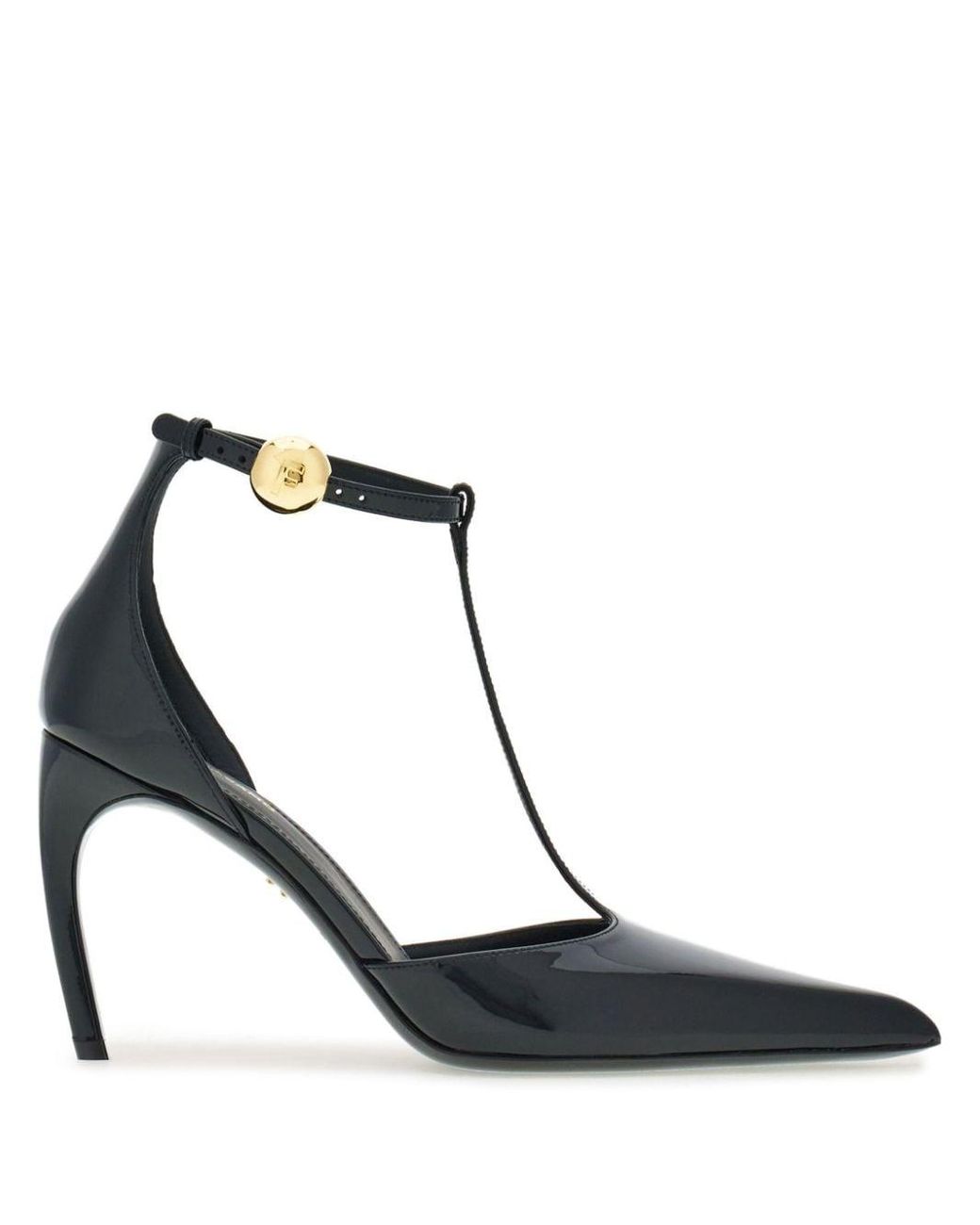 T strap patent leather heels sales