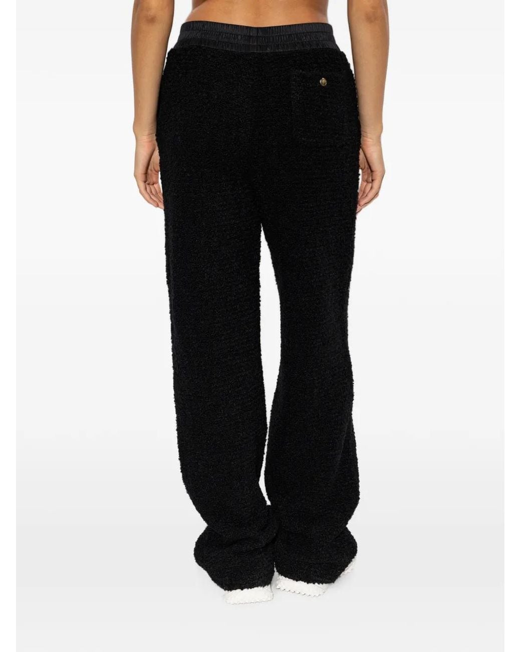 Moncler Black Elasticated-Waist Wide-Leg Trousers